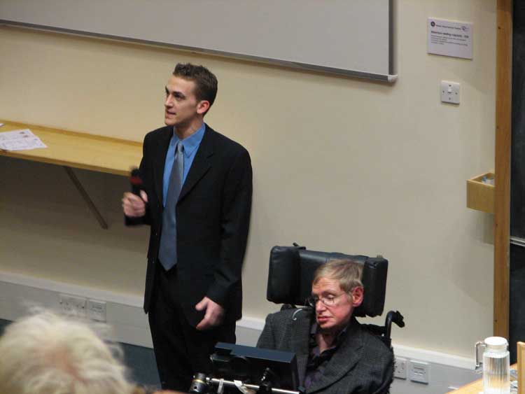 Professor Hawking and his assistant